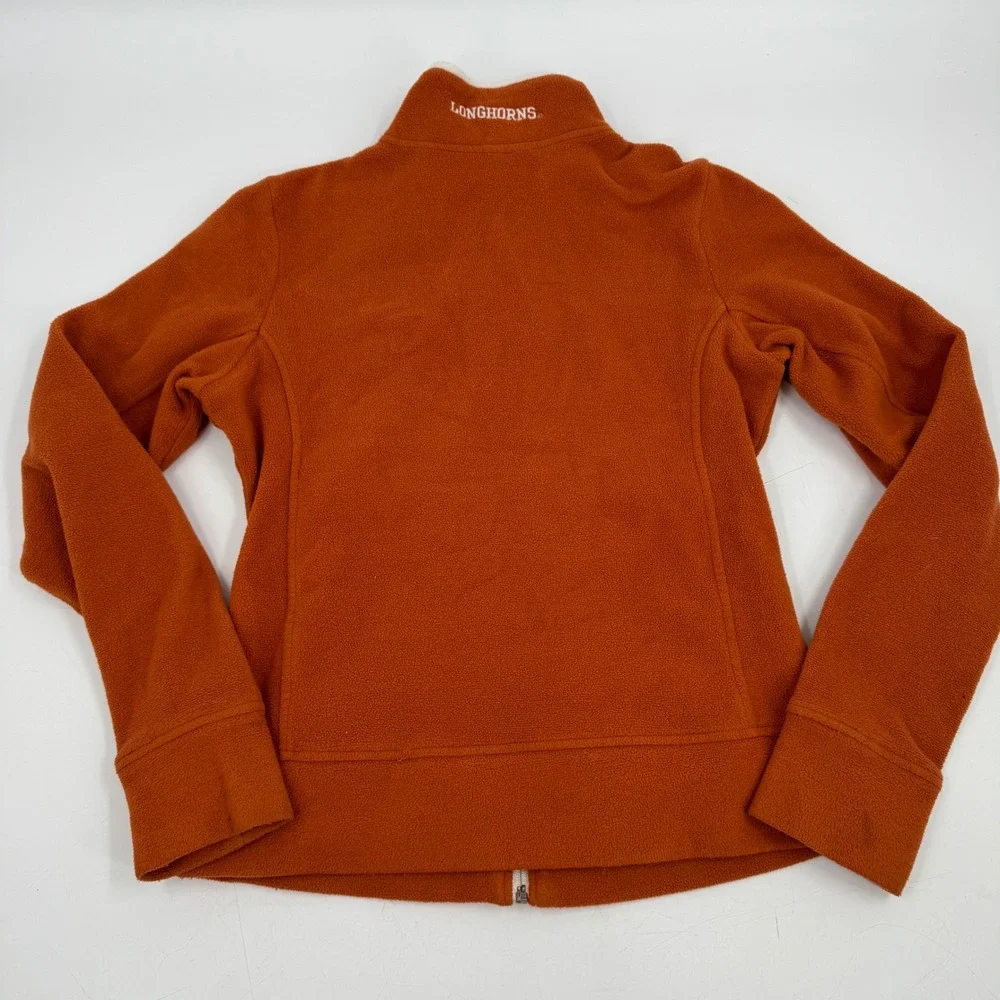 Vintage Nike Team Texas Longhorns Fleece Jacket Full Zip Womens Small S Orange‎